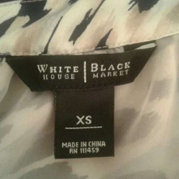 WHBM XS Blouse Leopard Print Sleeveless Ruffled Neckline Smocked Tiered Waist - Picture 8 of 8